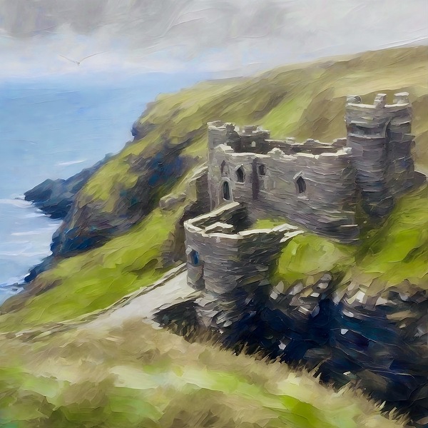 Tintagel Castle by Island Art Studio