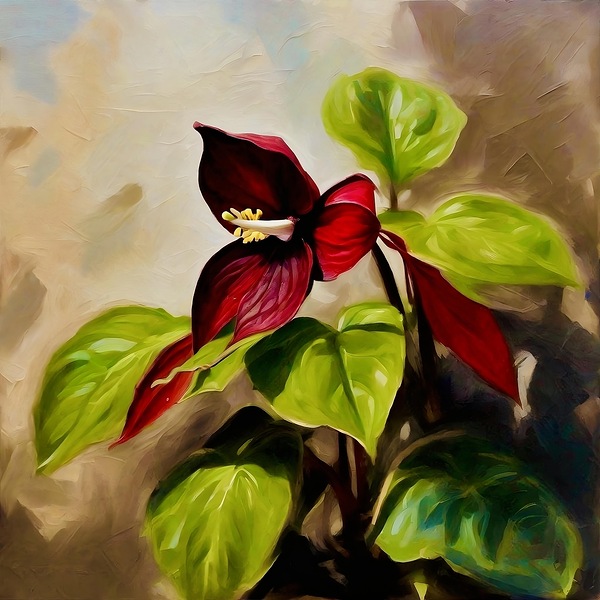 Red Trillium Print