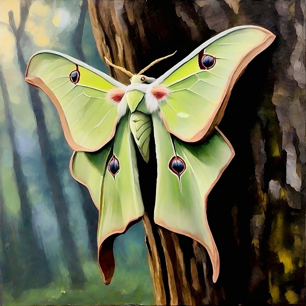A Luna Moth Print