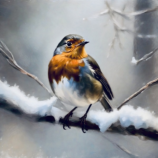 Little Robin redbreast by Island Art Studio