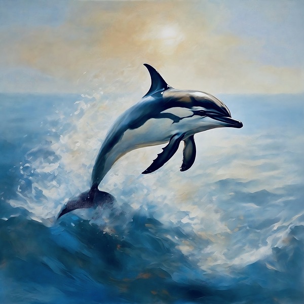 Playful dolphin Print