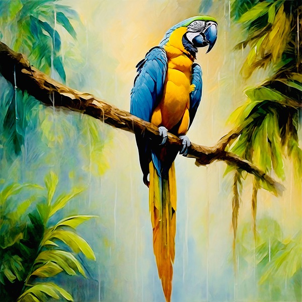 Colourful Macaw Print