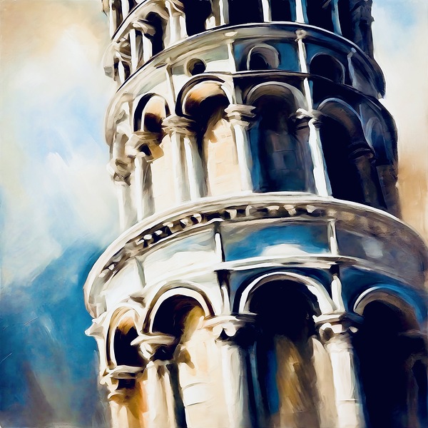 The Leaning Tower of Pisa by Island Art Studio