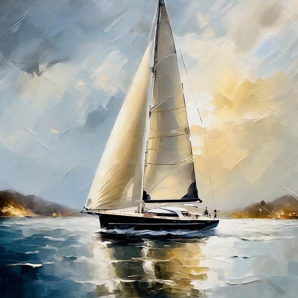 The pleasure sailing Print