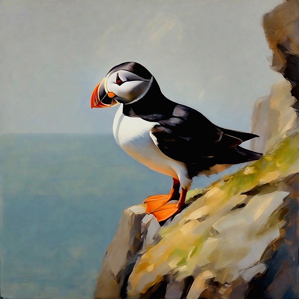 A cute Puffin Print
