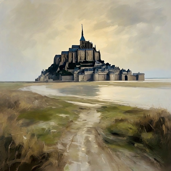 Saint Michaels Mount Mont-Saint-Michel by Island Art Studio