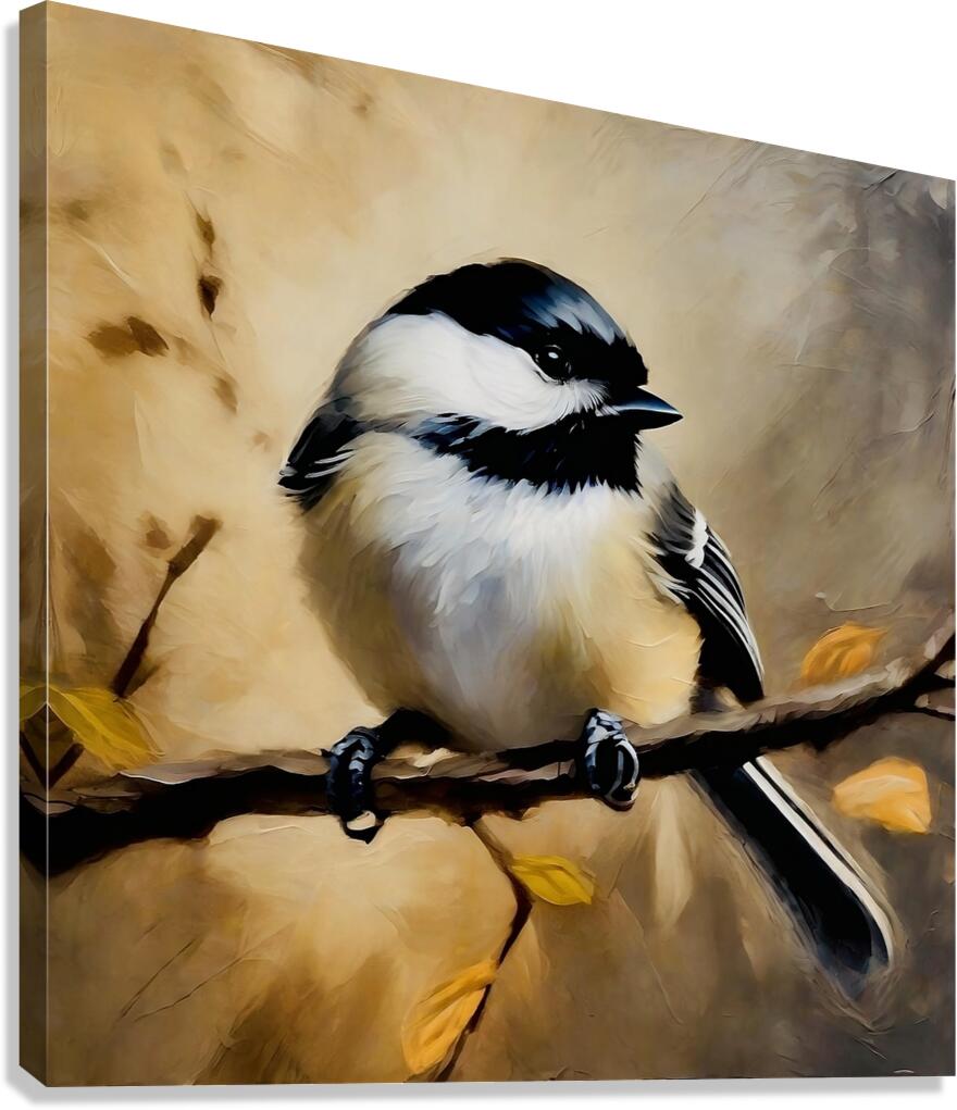 Black Capped Chickadee  Canvas Print