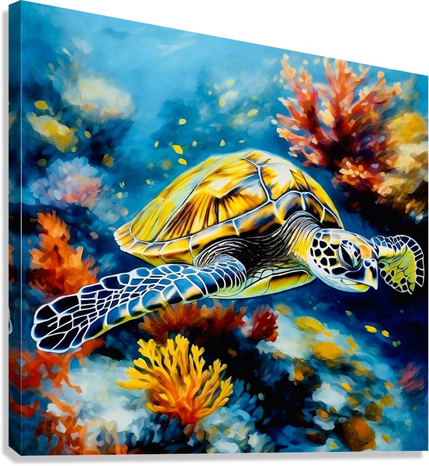 Hawksbill Turtle Canvas Print