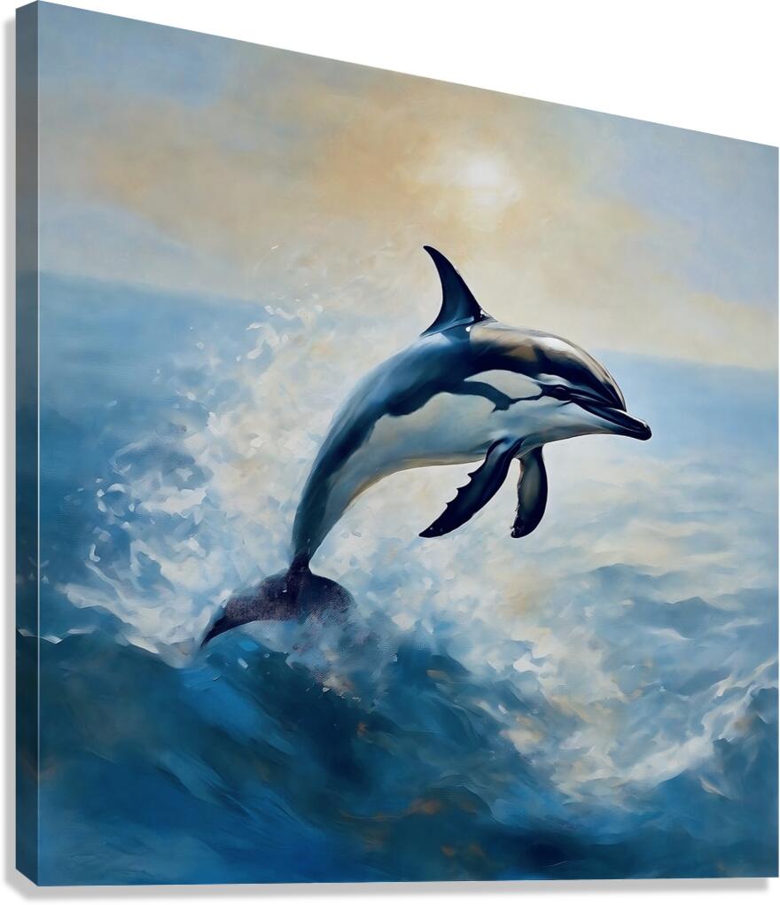 Playful dolphin Canvas Print