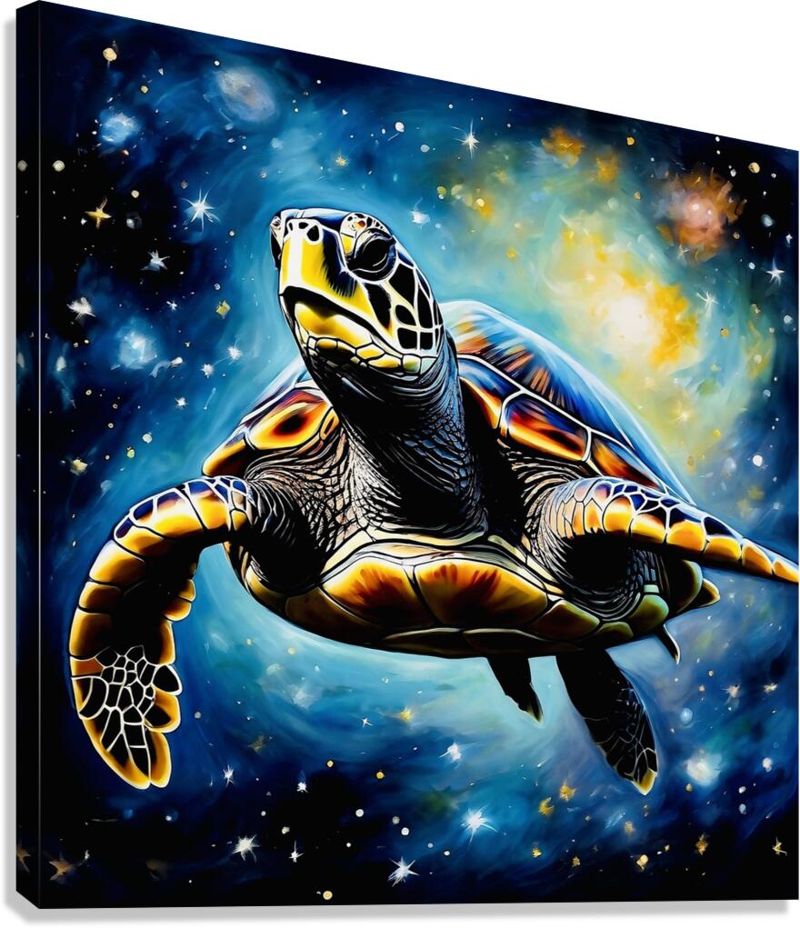 Cosmic turtle Canvas Print