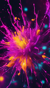 Neon Paint Splashes V3