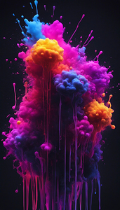 Neon Paint Splashes V9