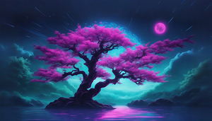Neon Sakura Tree V4