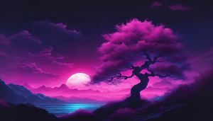 Neon Sakura Tree V5