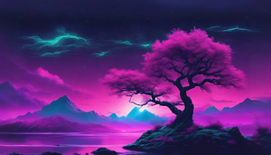 Neon Sakura Tree V6