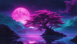 Neon Sakura Tree V7