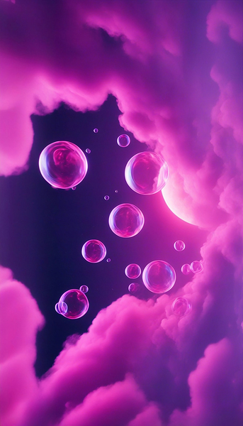 Neon Bubbles V2 Print