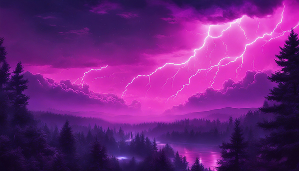 Neon Lightning V3 Print