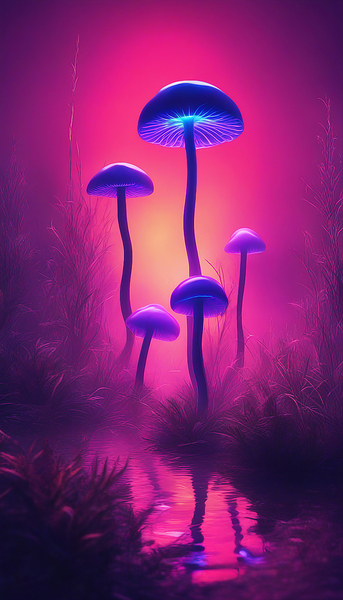 Neon Mushrooms V1 by MelloW
