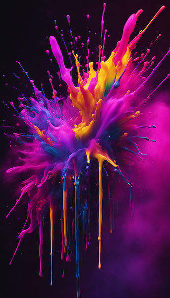 Neon Paint Splashes V7 by MelloW