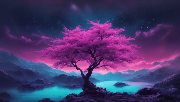 Neon Sakura Tree V1 by MelloW