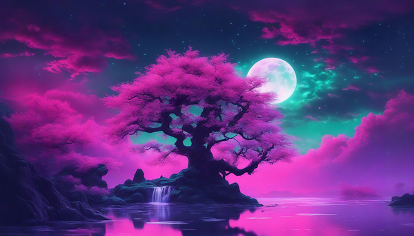 Neon Sakura Tree V3 by MelloW