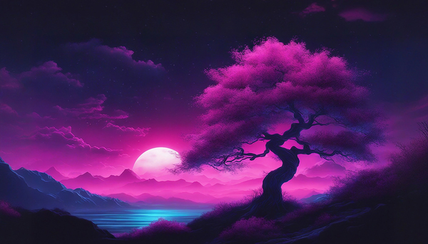 Neon Sakura Tree V5 by MelloW