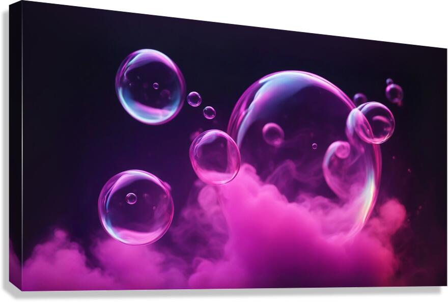 Neon Bubbles V9 Canvas Print