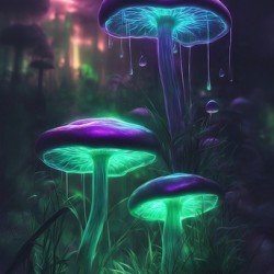 Neon Mushrooms V8