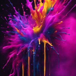 Neon Paint Splashes V7