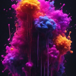 Neon Paint Splashes V9