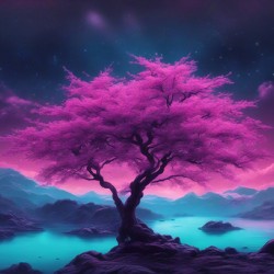 Neon Sakura Tree V1