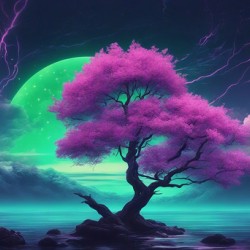 Neon Sakura Tree V2