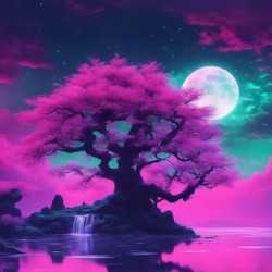 Neon Sakura Tree V3