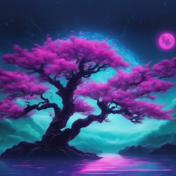 Neon Sakura Tree V4