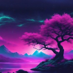 Neon Sakura Tree V6