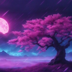 Neon Sakura Tree V9