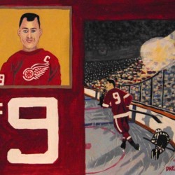Gordie Howe Player Card Painting
