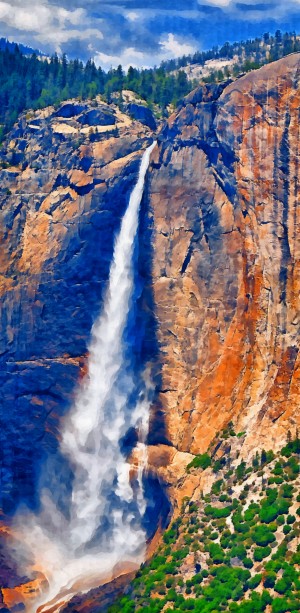 Yosemite Park waterfall1
