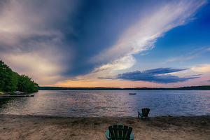 Twin Lakes Beach as the Sun Sets