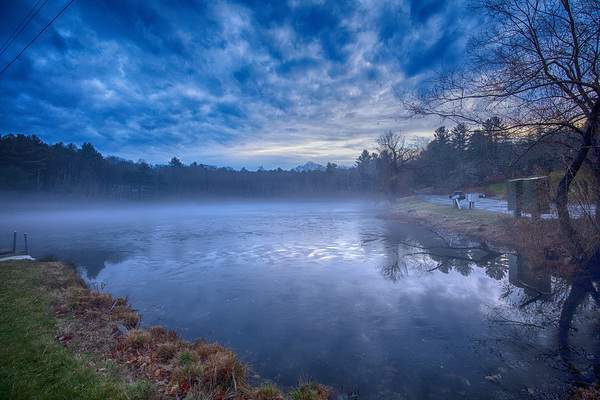 Mysterious Mist on the Pond Print