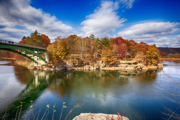 View of the Delaware River Narrowsburg NY Print