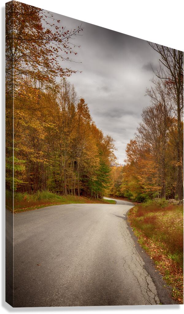 Tranquil Autumn Roads Sullivan County NY Canvas Print