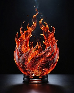 Default SymetricalA beautiful glass red orange la