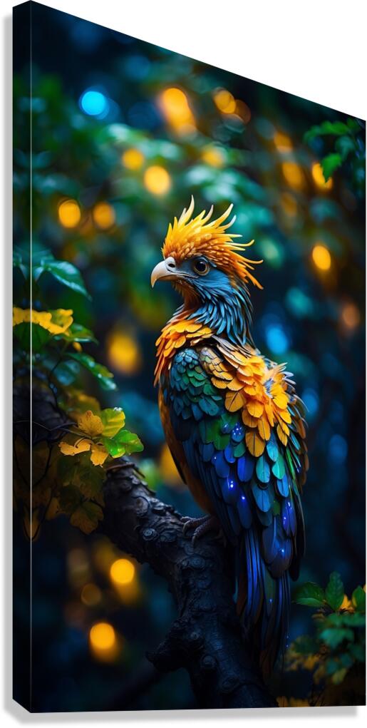 A colorful phoenix bird Canvas Print