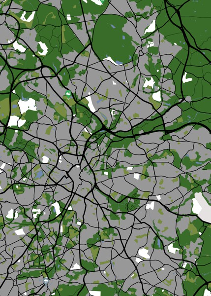 Birmingham Map Print
