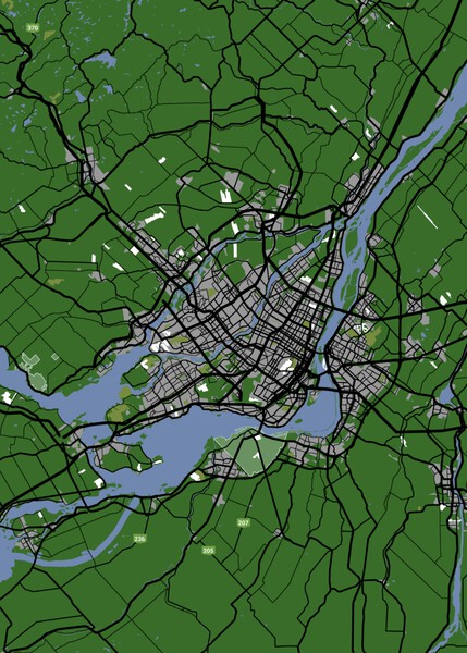 Montreal Map Print