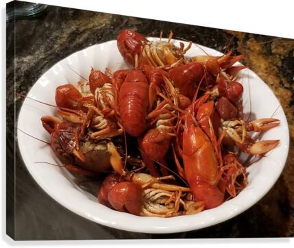 Boiled Crayfish Canvas Print