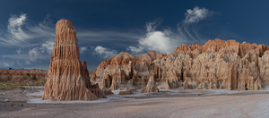 Cathedral Gorge - Wispy clouds