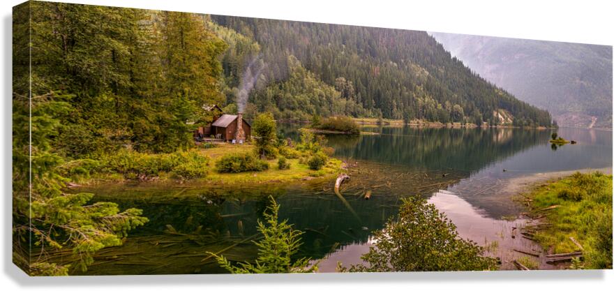 Cabin   3 Valley Lake Canvas Print
